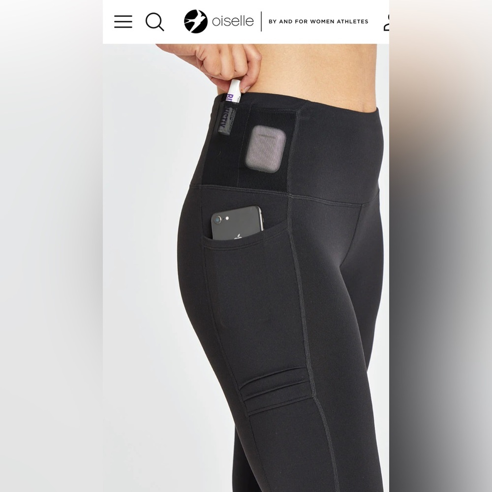 NEW - Oiselle Women's Pocket Running Joggers Tights Capris in Big Blue, size 2